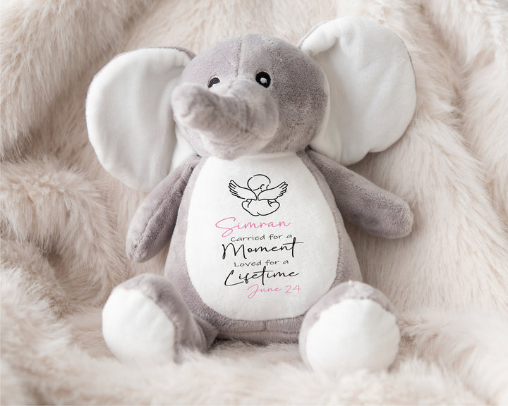 Personalised Pink Memorial Baby Angel Teddy - Gifts Handmade