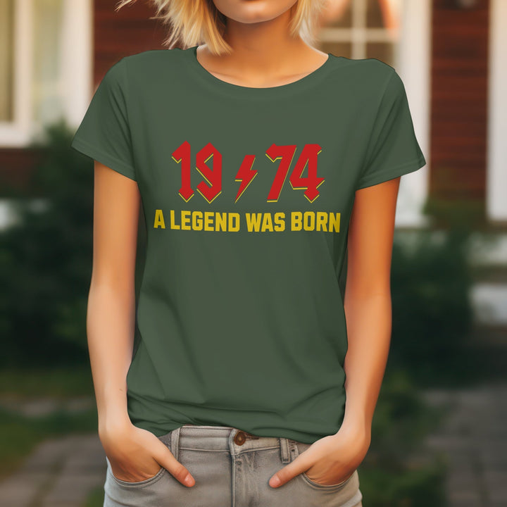 Personalised Rock Style Birthday T - Shirt - Custom Birthday Tee Gift - Heavy Metal Rock Style Birthday Shirt - A Legend Was Born Unisex T - Shirt - Gifts Handmade