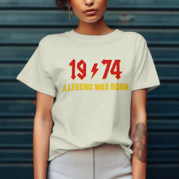 Personalised Rock Style Birthday T - Shirt - Custom Birthday Tee Gift - Heavy Metal Rock Style Birthday Shirt - A Legend Was Born Unisex T - Shirt - Gifts Handmade