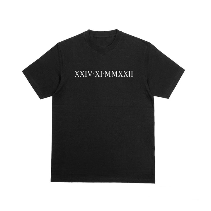 Personalised Roman Numerals Unisex T - Shirt, Custom Anniversary Date Shirt, Roman Numerals Couples Tee, Birthday Date Shirt Gift for Couples - Gifts Handmade