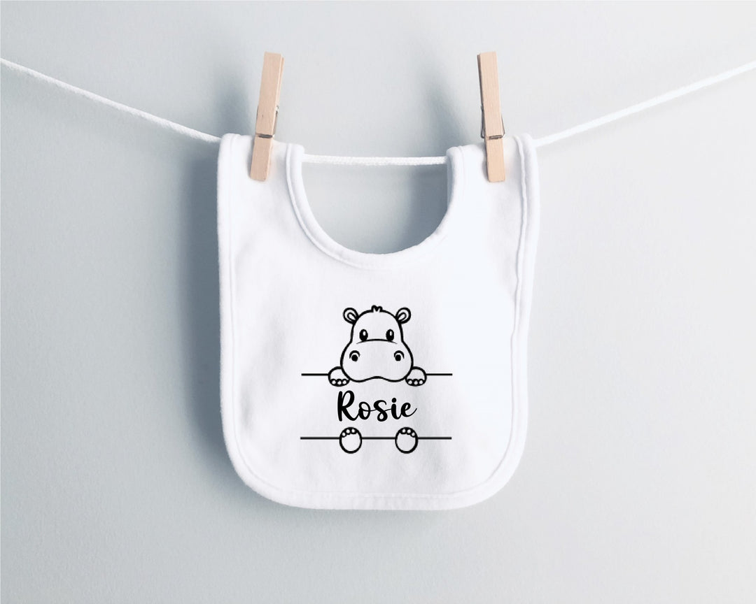 Personalised Split Animal Name Baby Bib - Gifts Handmade