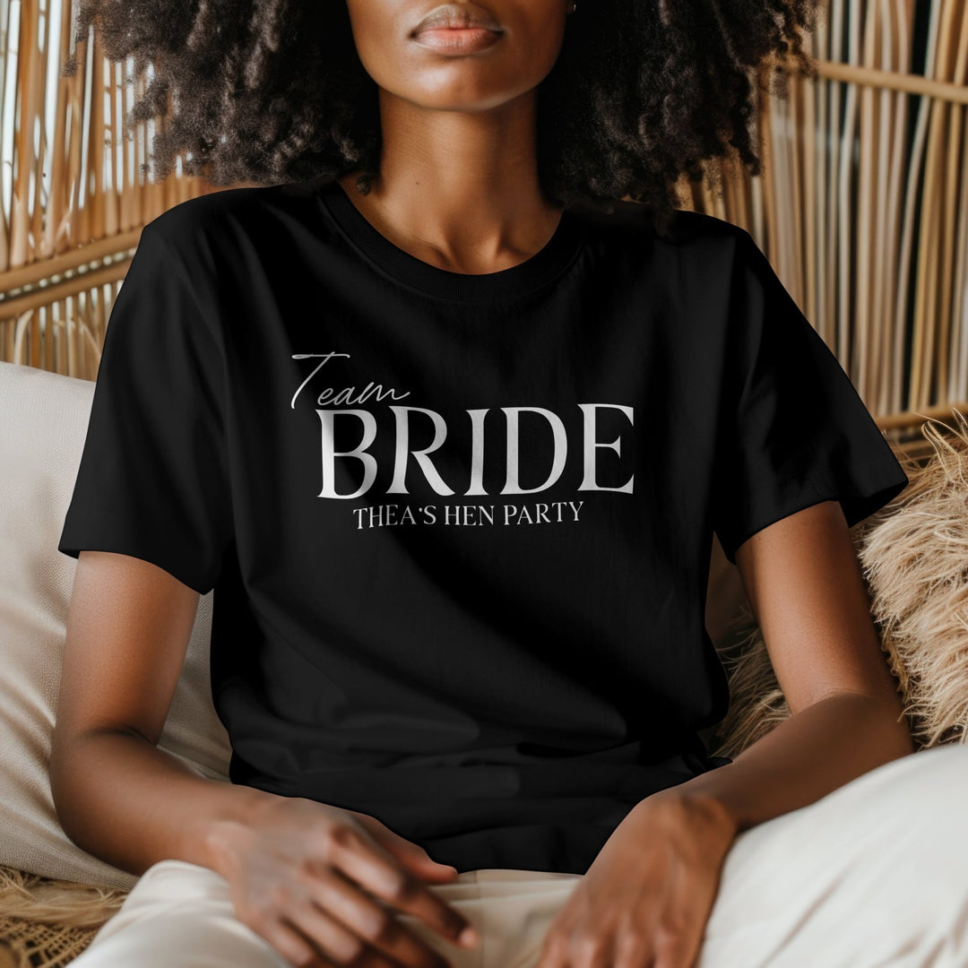 Personalised Team Bride Hen Party Unisex T-Shirt, Wedding Party Team Bride T-Shirt, Bachelorette Hen Party Tee Shirt, Team Bride Party Shirt - Gifts Handmade