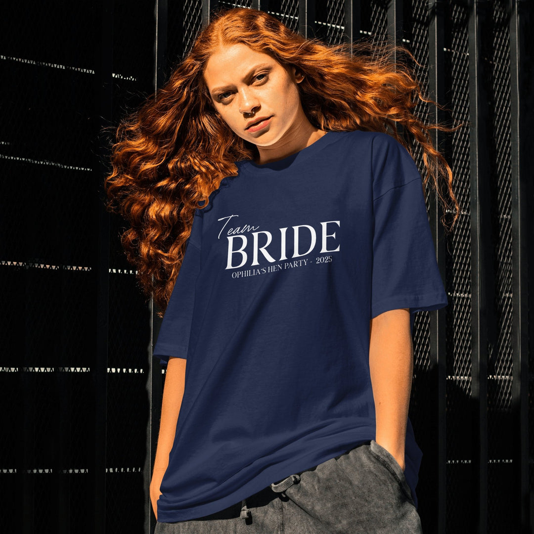 Personalised Team Bride Hen Party Unisex T-Shirt, Wedding Party Team Bride T-Shirt, Bachelorette Hen Party Tee Shirt, Team Bride Party Shirt - Gifts Handmade