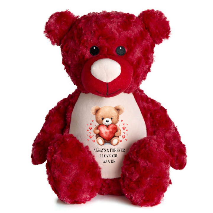 Personalised Love Bear Large Red Teddy Bear