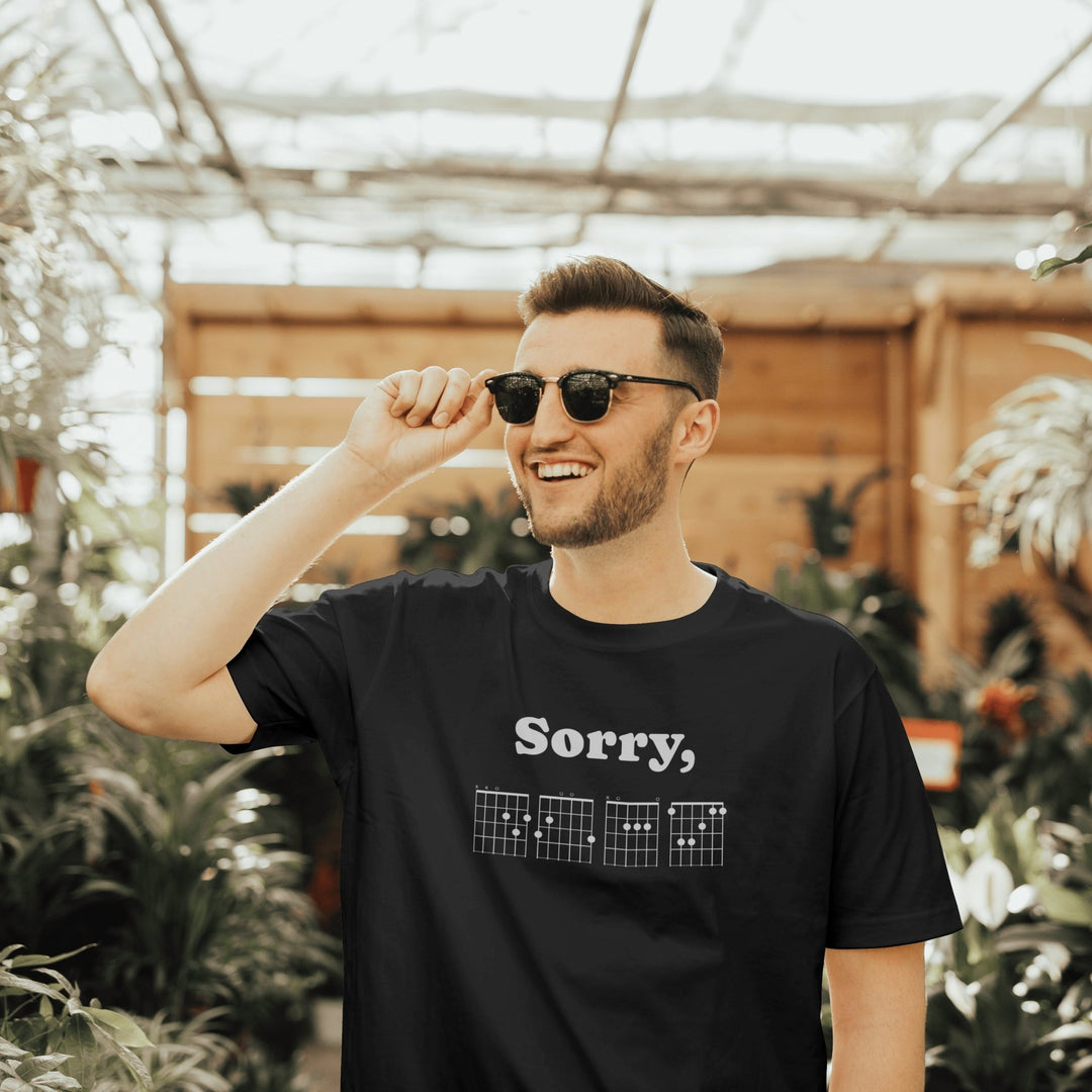 Sorry IDGAF Unisex T-Shirt, Funny Guitar Chords Shirt, Guitar Player Shirt Gifts, Guitarist Joke Slogan T-Shirt, Funny Musician Unisex Shirt - Gifts Handmade