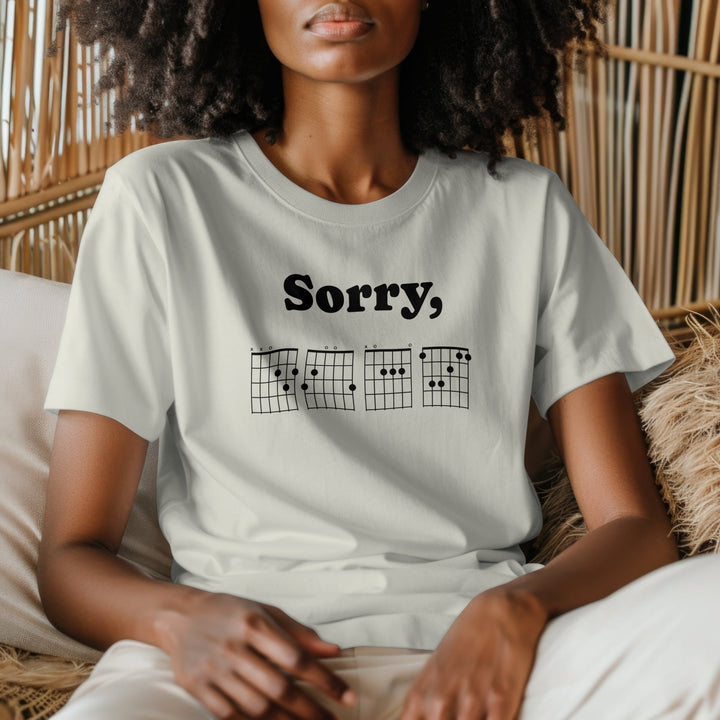 Sorry IDGAF Unisex T-Shirt, Funny Guitar Chords Shirt, Guitar Player Shirt Gifts, Guitarist Joke Slogan T-Shirt, Funny Musician Unisex Shirt - Gifts Handmade