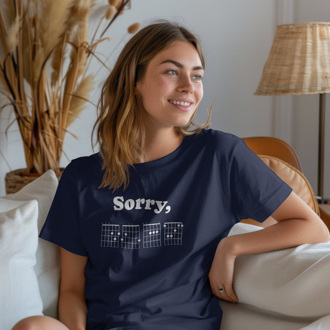 Sorry IDGAF Unisex T-Shirt, Funny Guitar Chords Shirt, Guitar Player Shirt Gifts, Guitarist Joke Slogan T-Shirt, Funny Musician Unisex Shirt - Gifts Handmade