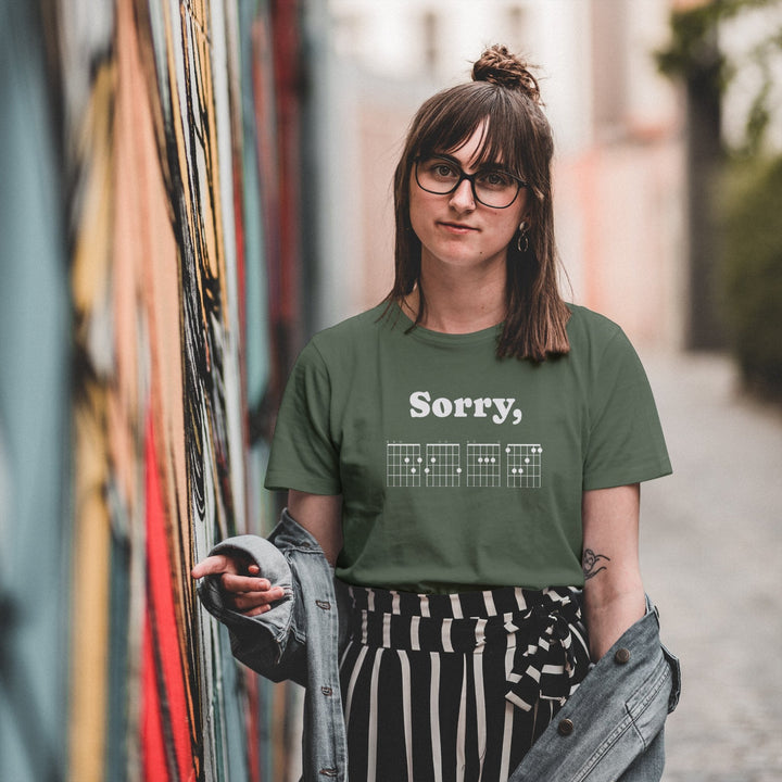 Sorry IDGAF Unisex T-Shirt, Funny Guitar Chords Shirt, Guitar Player Shirt Gifts, Guitarist Joke Slogan T-Shirt, Funny Musician Unisex Shirt - Gifts Handmade