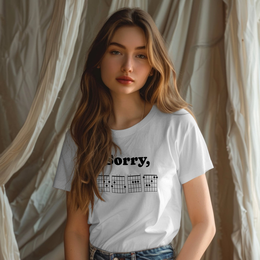 Sorry IDGAF Unisex T-Shirt, Funny Guitar Chords Shirt, Guitar Player Shirt Gifts, Guitarist Joke Slogan T-Shirt, Funny Musician Unisex Shirt - Gifts Handmade