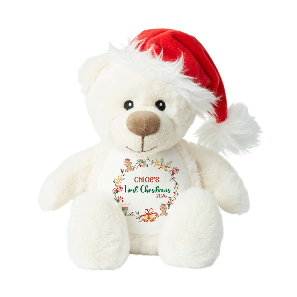 Personalisierter Rentier-Teddy für das erste Weihnachten