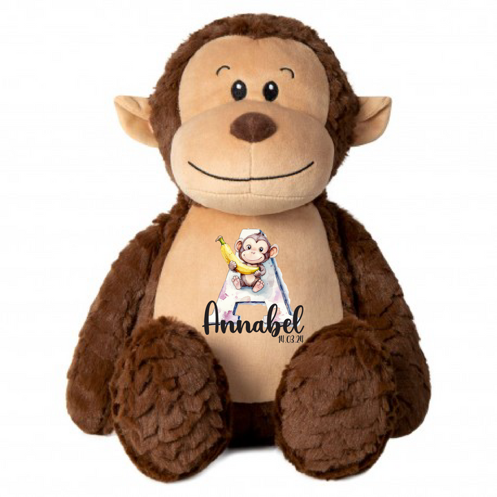 Personalised Initials Large Monkey Teddy