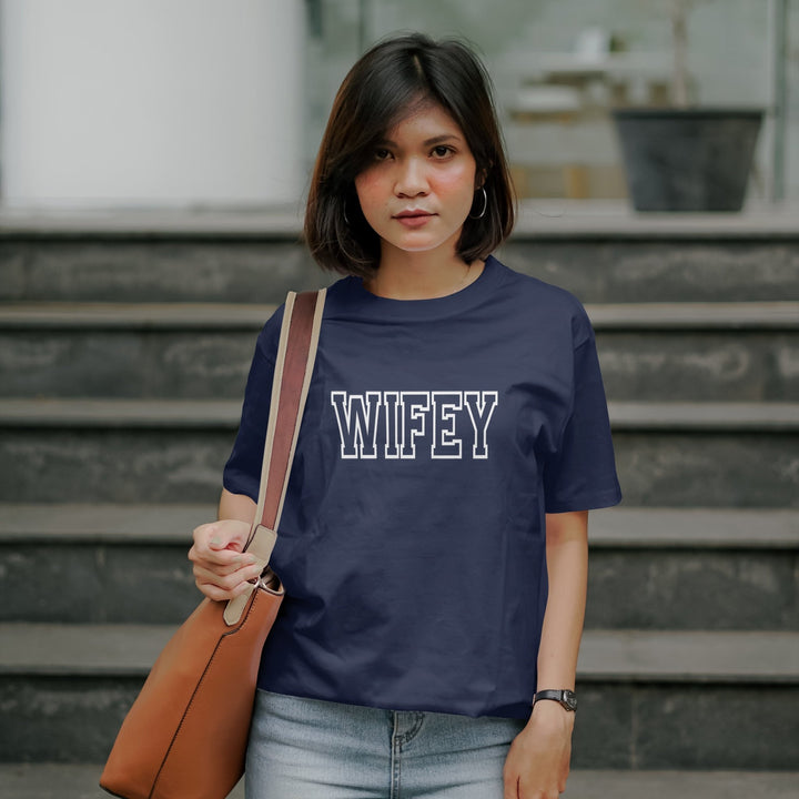 Wifey Unisex T - Shirt, Wife Anniversary Shirt, Trendy Wifey Tee, Bridal Party T - Shirt, Wedding Party Outfit Tee, Engagement Bride Shirt Gift - Gifts Handmade