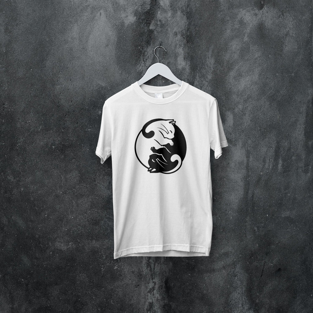 Yin Yang Kitten Unisex T - Shirt - Yin Yang Cat Lover Shirt - Animal Lover Shirt - Yin Yang Cat Positive Energy Tee - Yin Yang Cute Kitten T - Shirt - Gifts Handmade