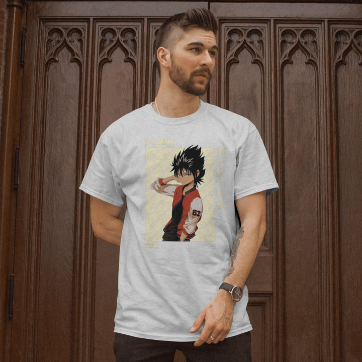 Yu Yu Hakusho - Hiei cream background T-Shirt - Gifts Handmade