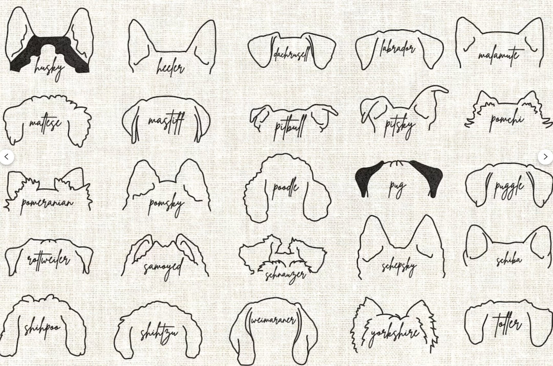 Custom Embroidered Dog Ears with Pet Name Sweatshirt Hoodie - Gifts Handmade