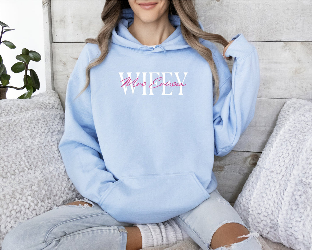 Custom Embroidered Overlapping Name Sweatshirt Hoodie - Gifts Handmade