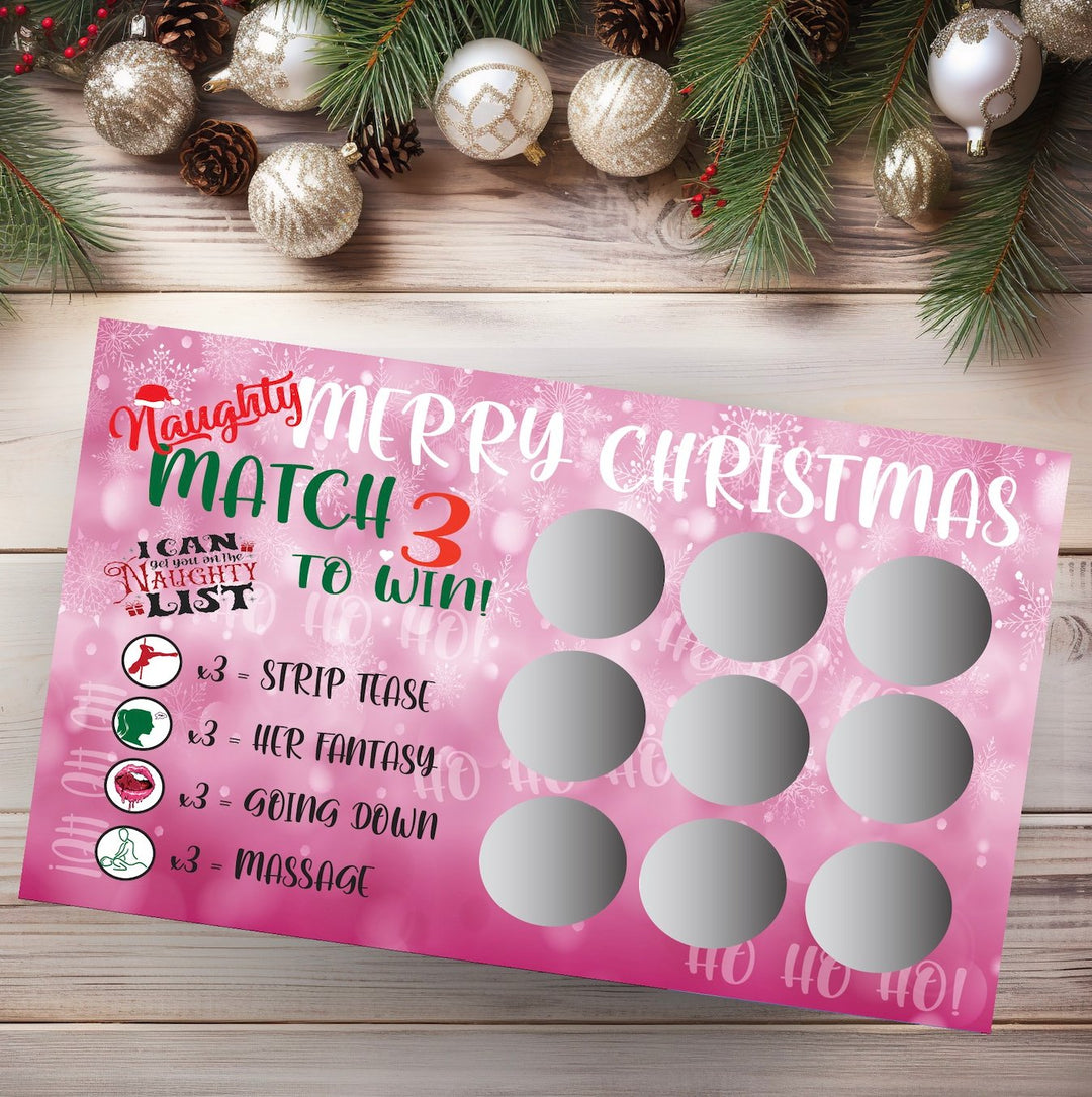 Naughty Christmas Scratch Card For Her - Gifts Handmade