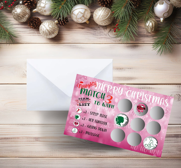 Naughty Christmas Scratch Card For Her - Gifts Handmade