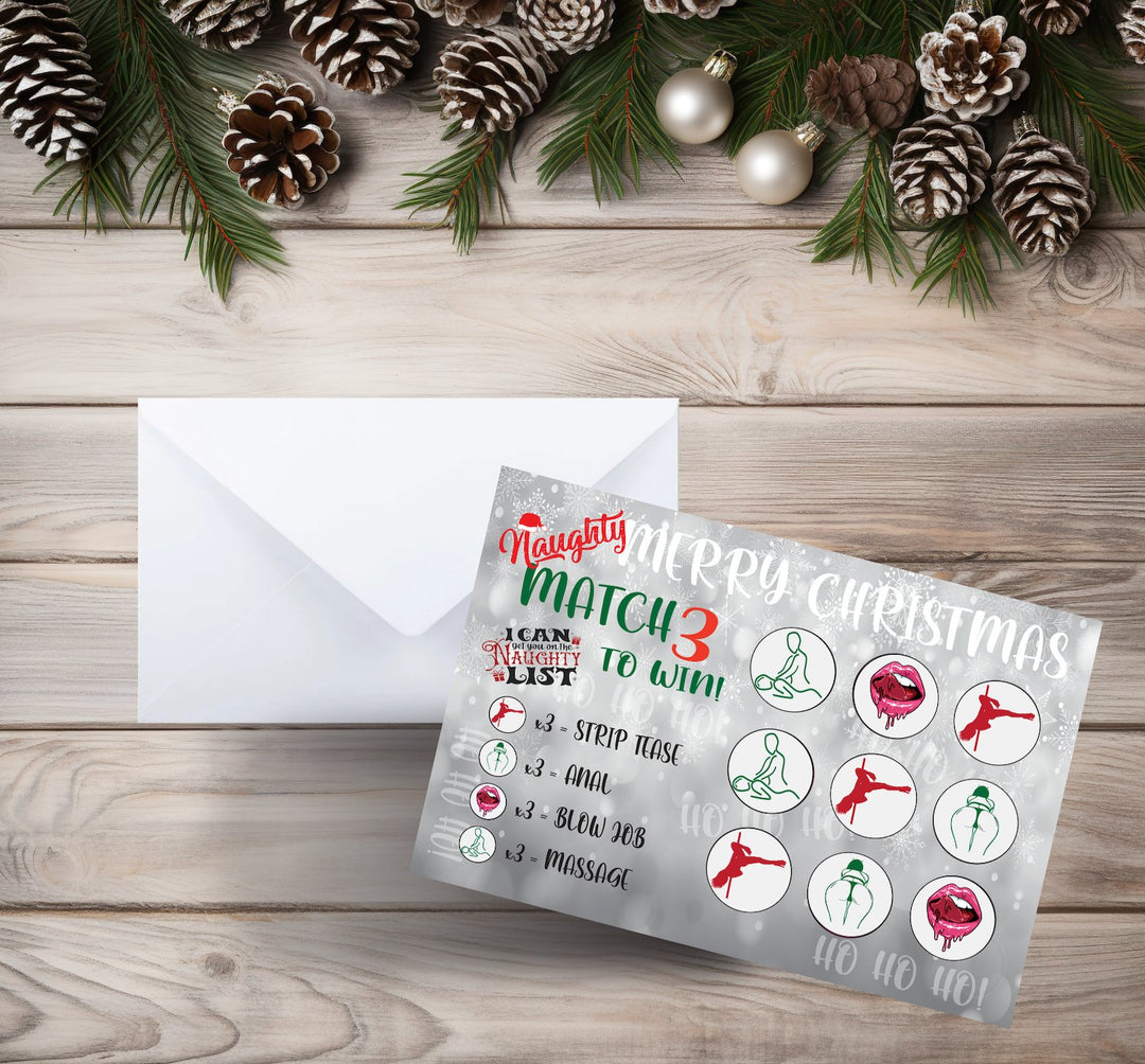 Naughty Christmas Scratch Card For Him - Gifts Handmade