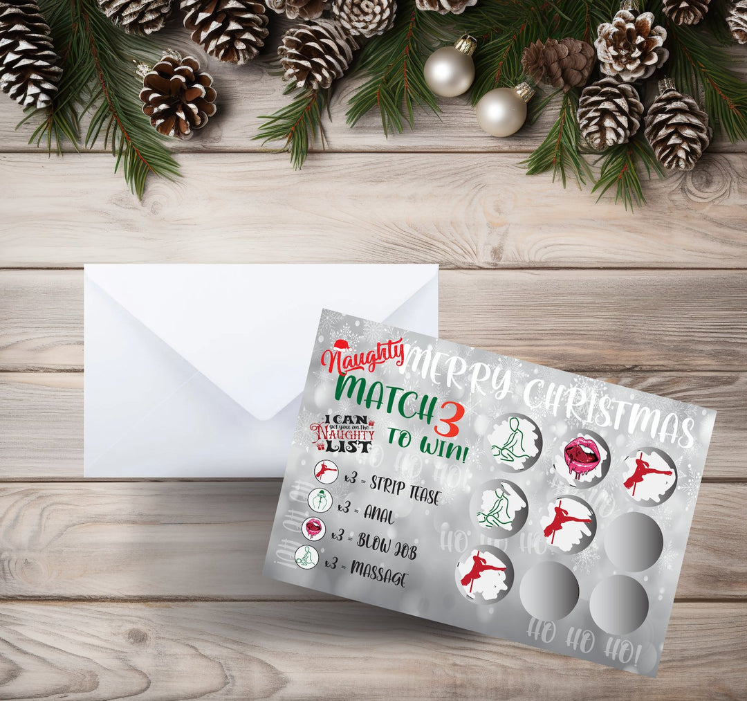 Naughty Christmas Scratch Card For Him - Gifts Handmade