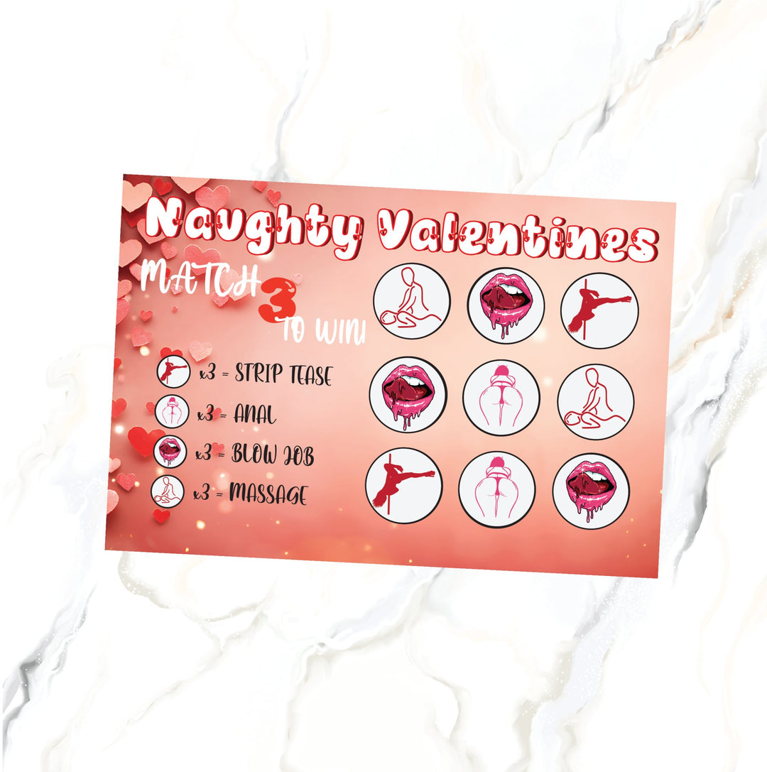 Naughty Valentines Scratch Card For Him - Gifts Handmade