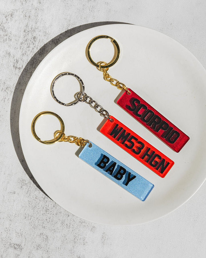 Number Plate Keychain - Gifts Handmade