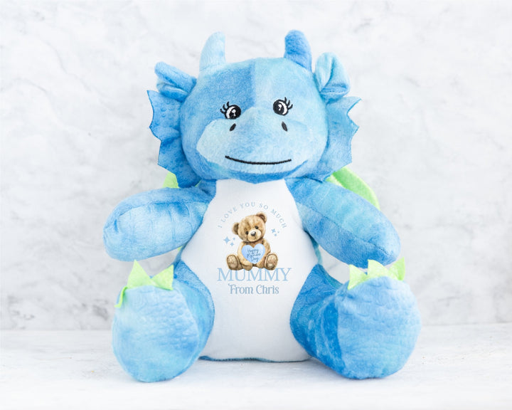 Personalised Blue Happy Mother's Day Teddy - Gifts Handmade