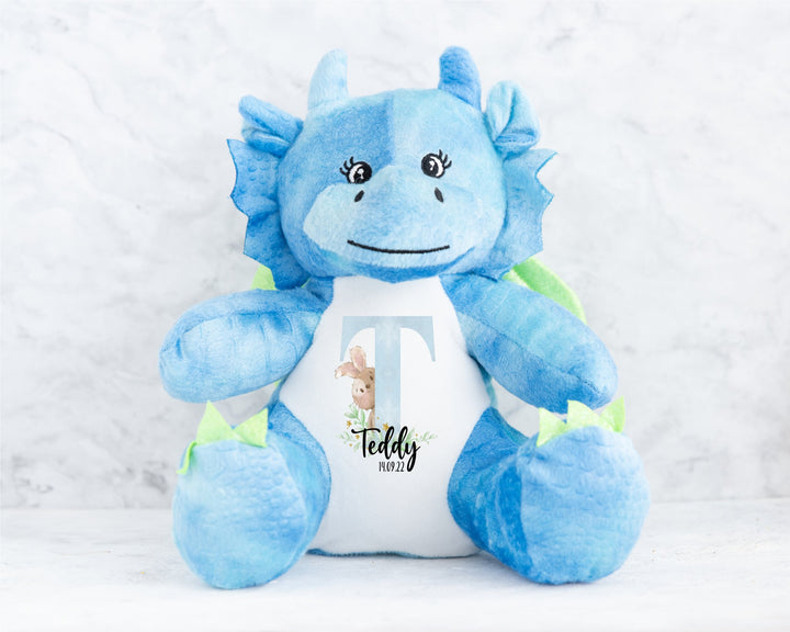 Personalised Blue Letter Teddy - Gifts Handmade