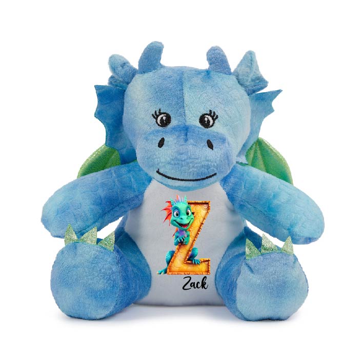 Personalised Dragon Letter Teddy - Gifts Handmade