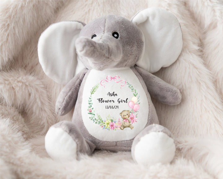 Personalised Flower Girl Wreath Teddy - Gifts Handmade