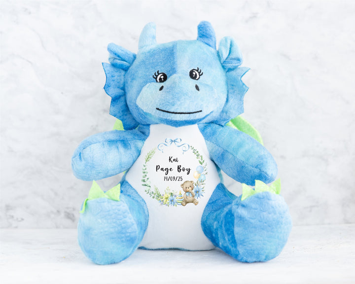 Personalised Page Boy Wreath Teddy - Gifts Handmade