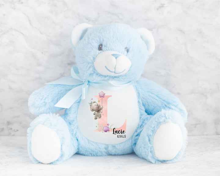 Personalised Pink Letter Teddy - Gifts Handmade