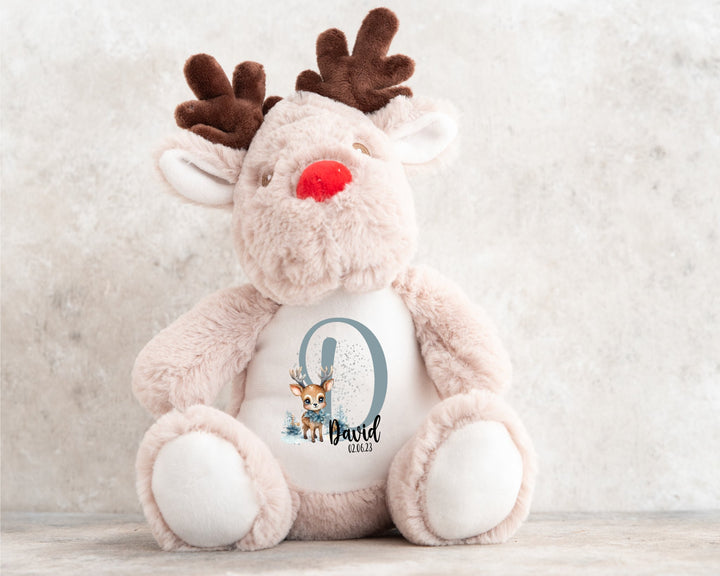 Personalised Reindeer Letter Teddy - Gifts Handmade
