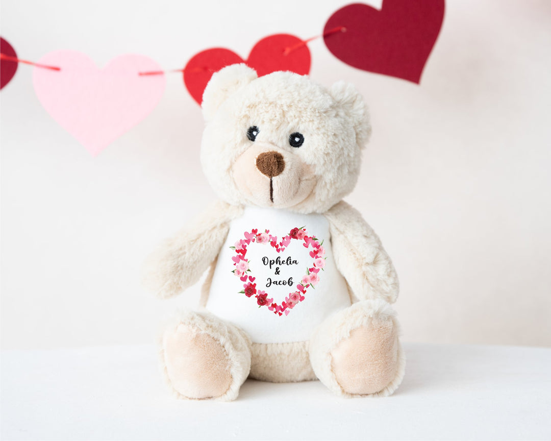 Personalised Valentines Teddy Bear - Gifts Handmade
