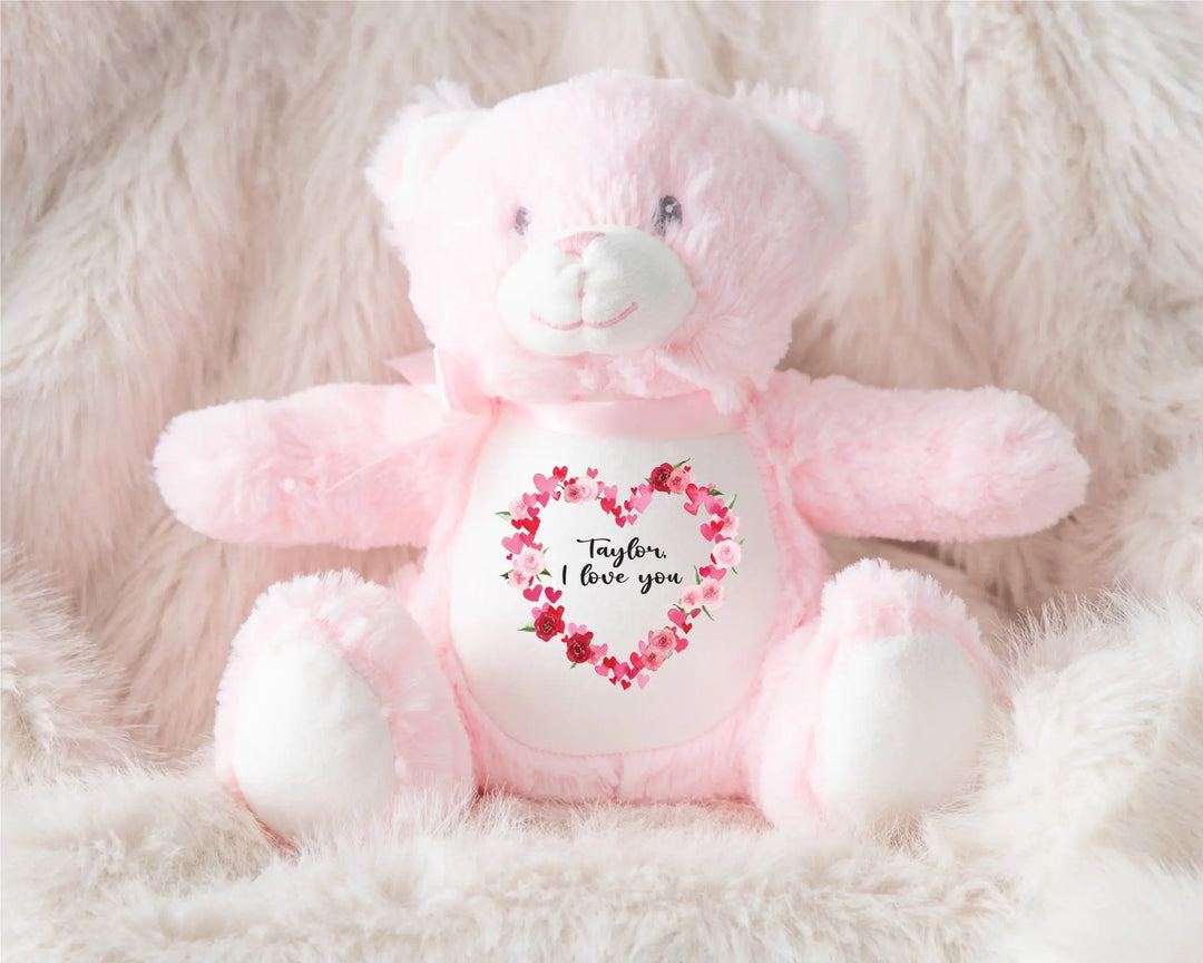 Personalised Teddy Bear Valentines Plush Toy Gift