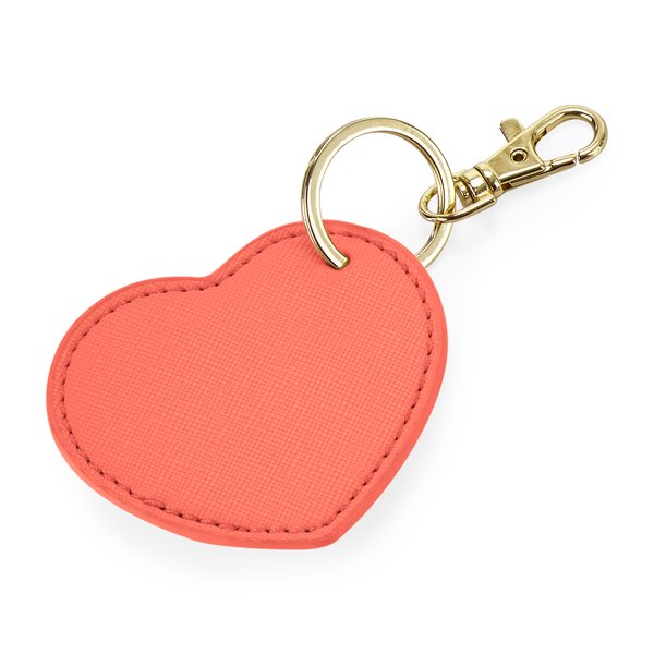 Vegan Leather Heart Keyring - Gifts Handmade